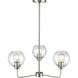 Astoria 3 Light 23 inch Brushed Nickel Chandelier Ceiling Light