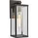 Augusta 1 Light 13.75 inch Matte Black Outdoor Sconce