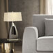 Trina 30 inch 9 watt Pecan and Brushed Nickel Table Lamp Portable Light