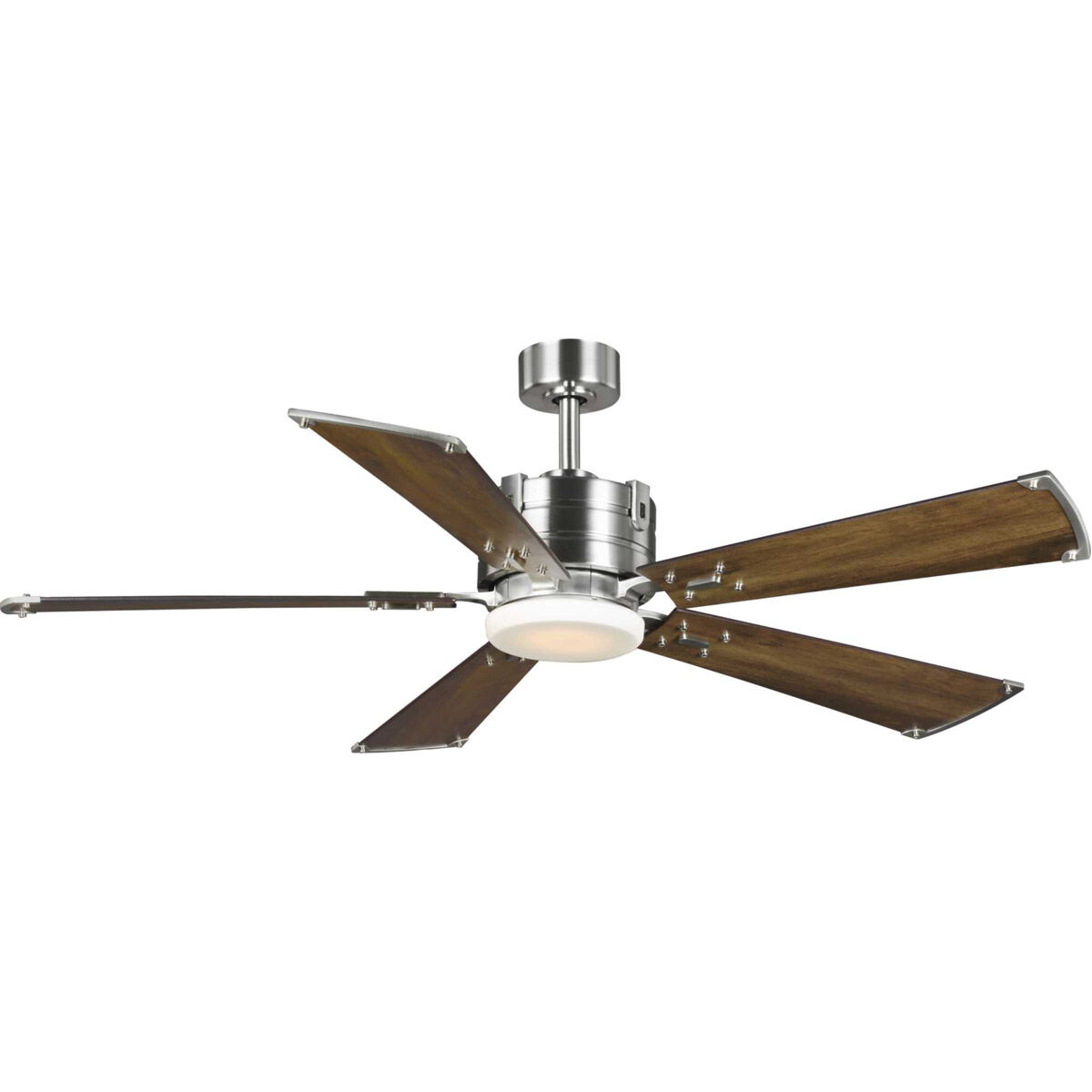 Glenfalls 56 inch Brushed Nickel with Chestnut Blades Ceiling Fan