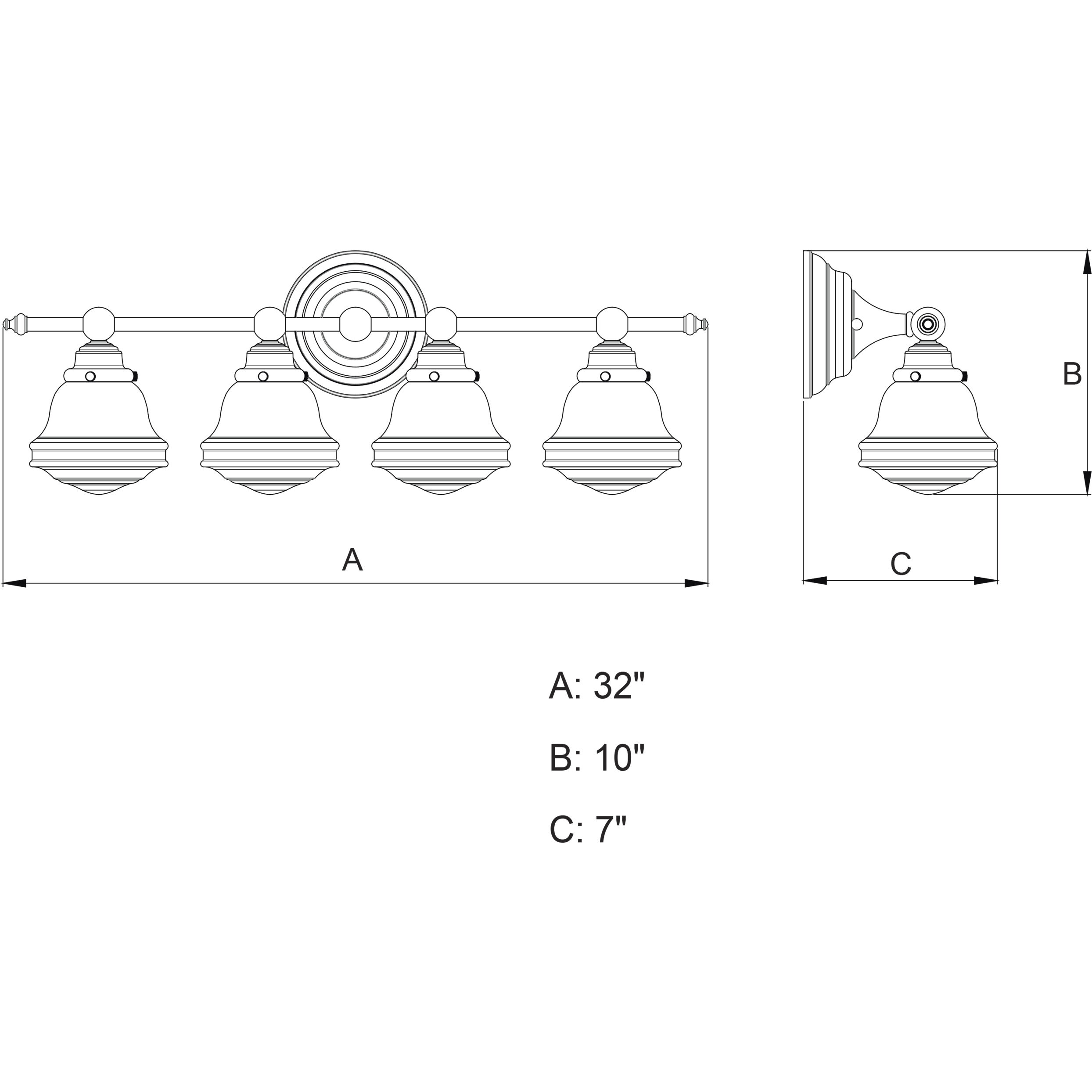 Huntley LED 32 inch Oil Rubbed Bronze Bathroom Light Wall Light