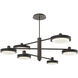 Iris LED 49 inch Flat Bronze with Licorice Mobile Chandelier Ceiling Light