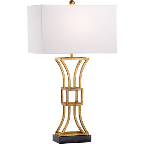 Jamie Merida 33 inch 100.00 watt Antique Gold/Black Marble Table Lamp Portable Light