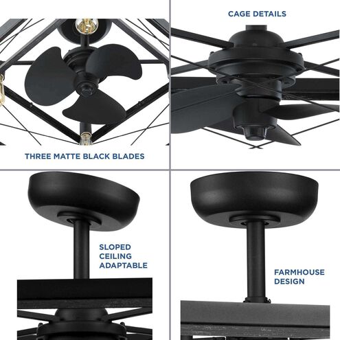 Briarwood 22 inch Matte Black Fandelier