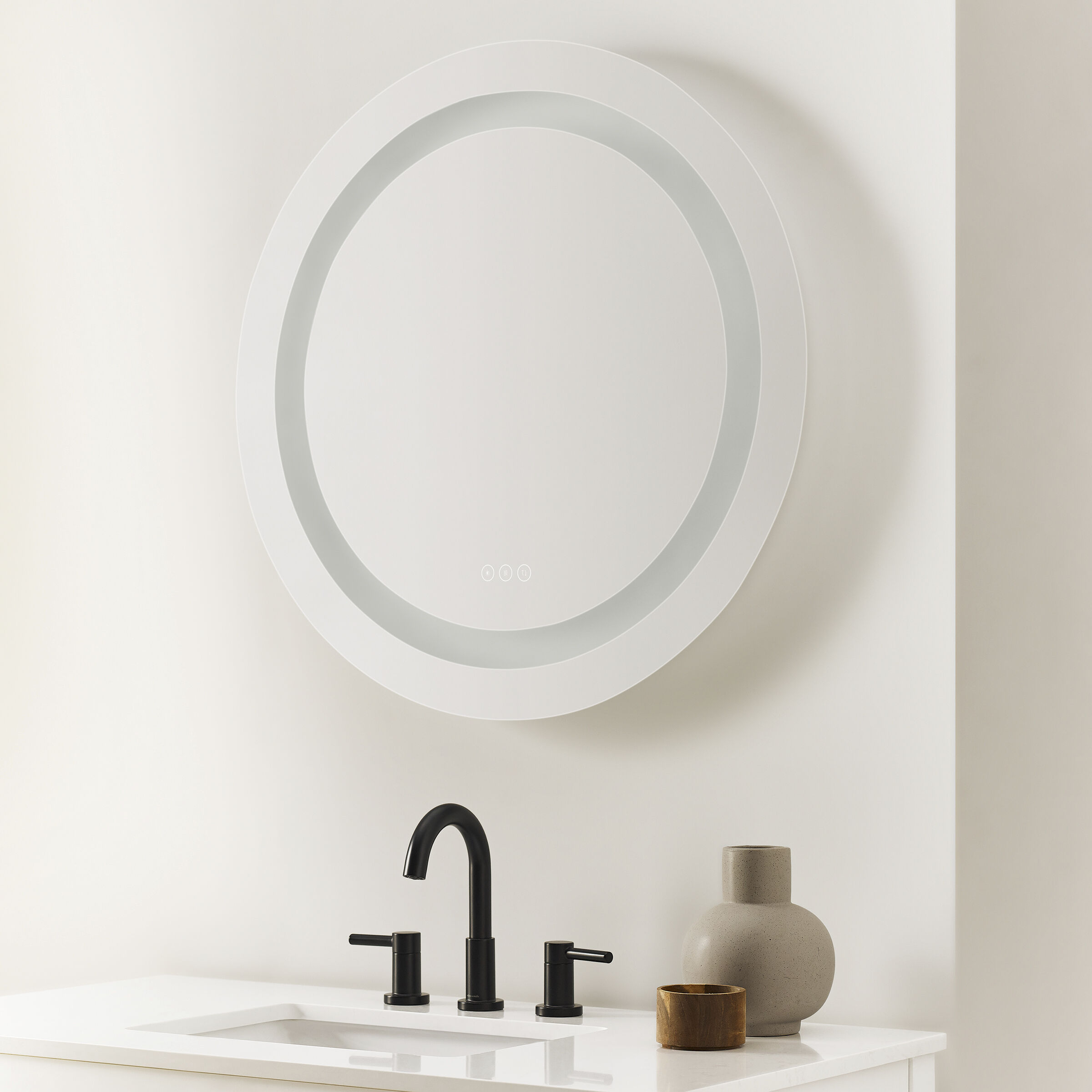 Mera 30 X 30 inch Might Bright White LED Wall Mirror