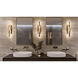 Twist 2 Light 24 inch Satin Brass Bath Vanity Wall Light