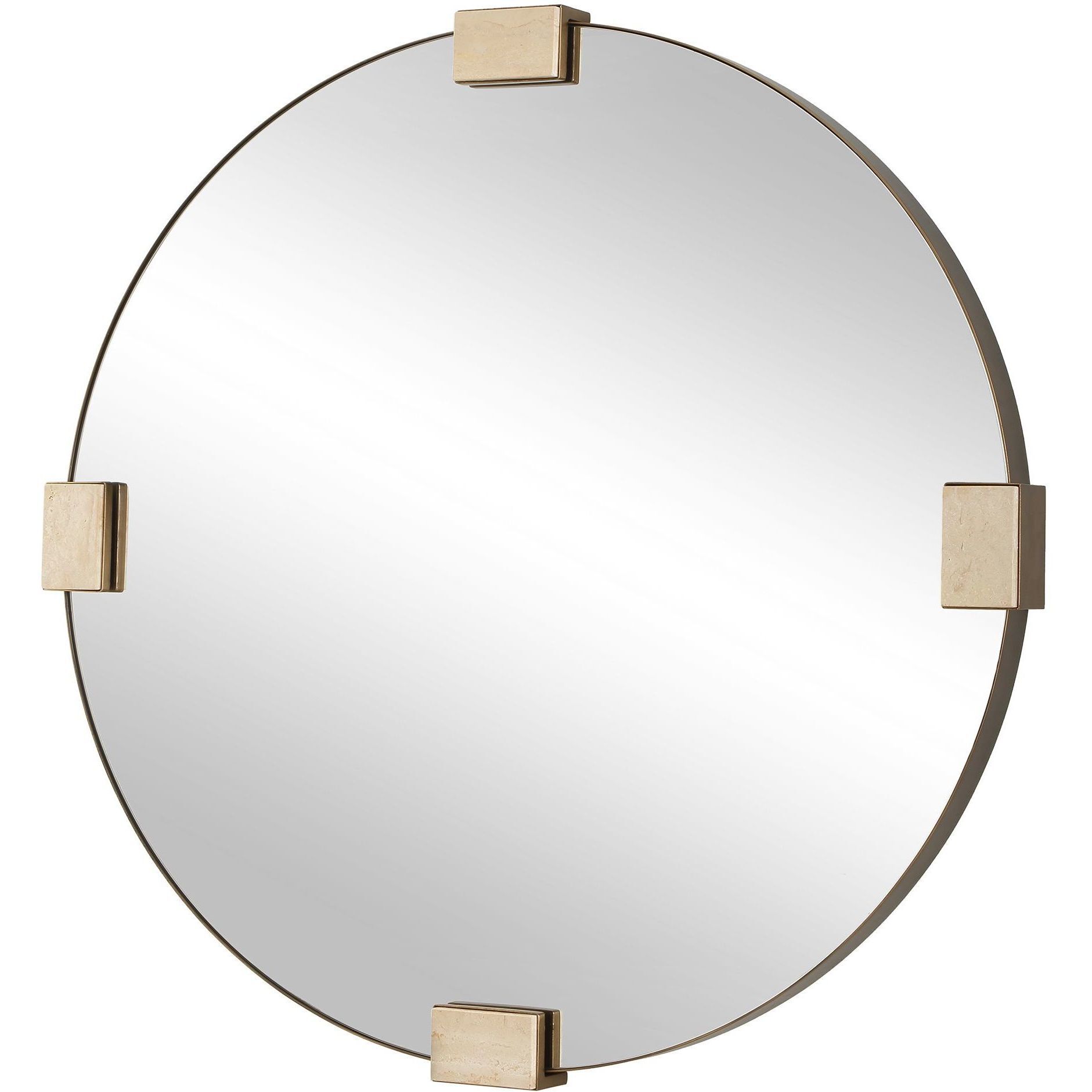 Russo 36.38 X 36.38 inch Golden Bronze Mirror