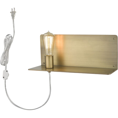 Arris 1 Light 15 inch Aged Brass Sconce Wall Light