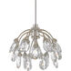 Crystal Bud 1 Light 8 inch Painted Silver/Contemporary Silver Leaf Multi-Drop Pendant Ceiling Light