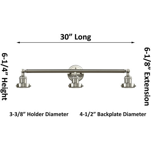 Franklin Restoration Colton LED 32 inch Antique Copper Bath Vanity Light Wall Light, Franklin Restoration