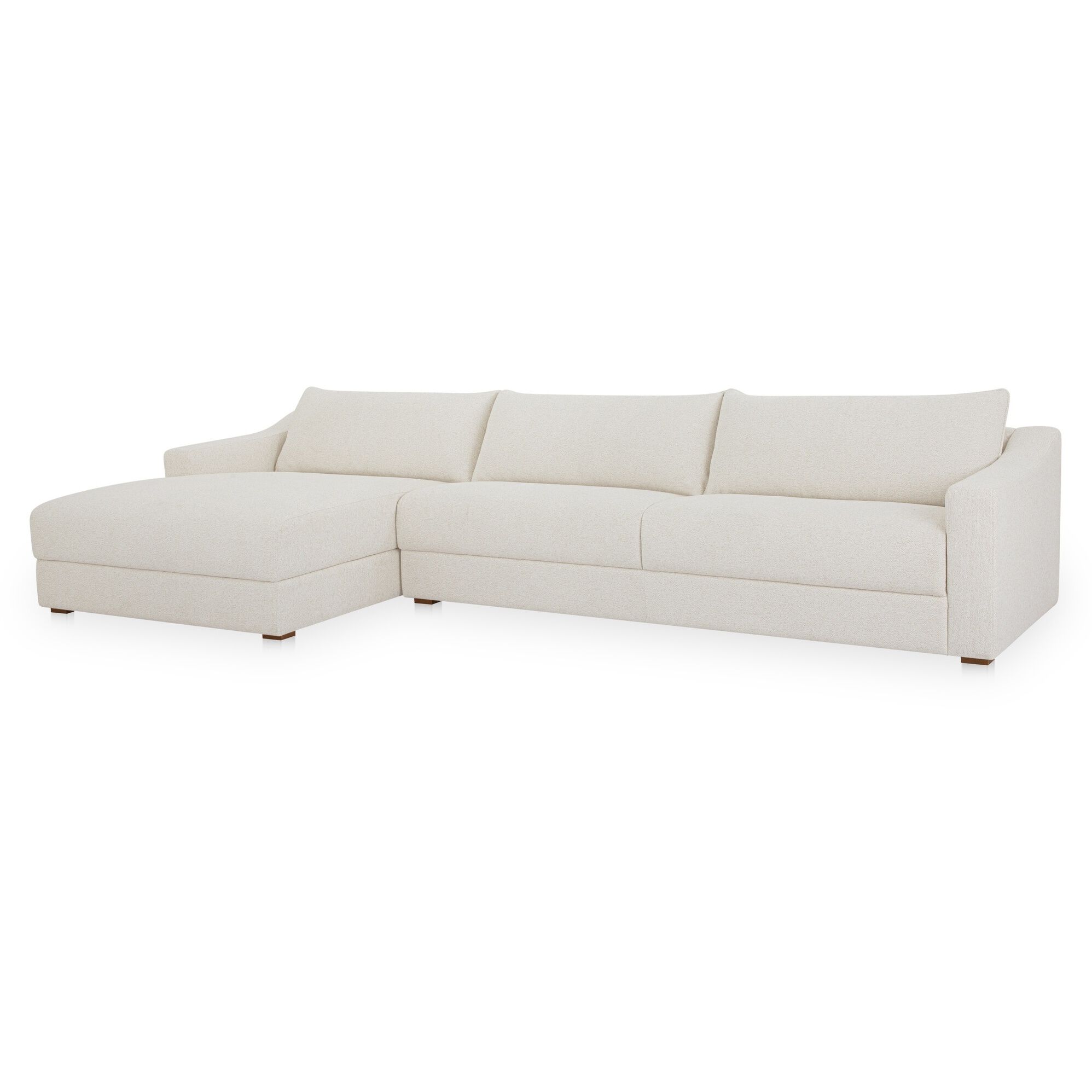 Farrow FO Flecked Oat Modular Sectional in Left, White, Left