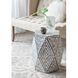 Hexagon 18.1 inch Black and White Stool, Hexagon