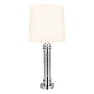 Colonna 35 inch 75 watt Satin Nickel Table Lamp Portable Light