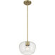 Pomari 1 Light 9.75 inch Vintage Brass Pendant Ceiling Light