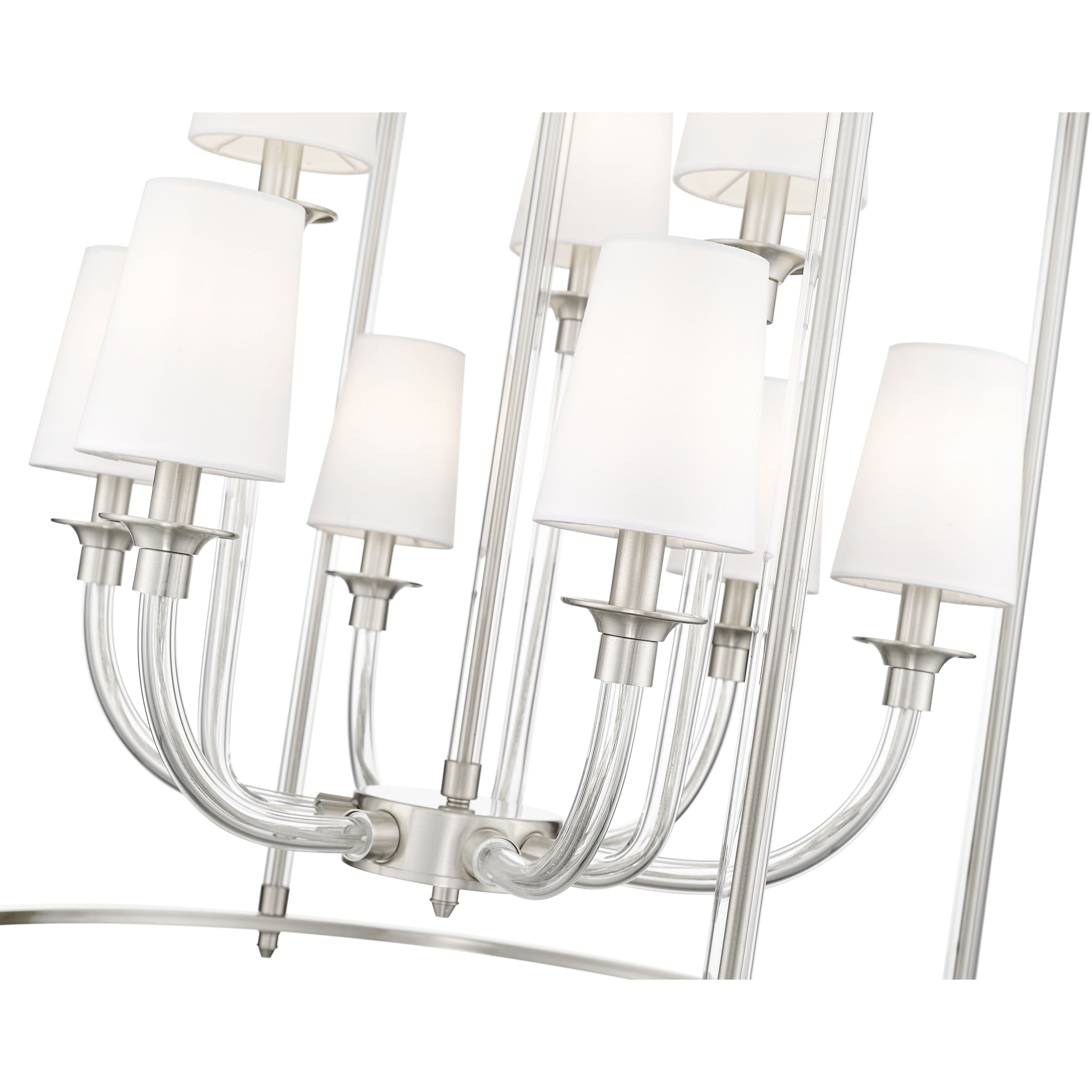 Katerina 9 Light 28 inch Brushed Nickel Chandelier Ceiling Light