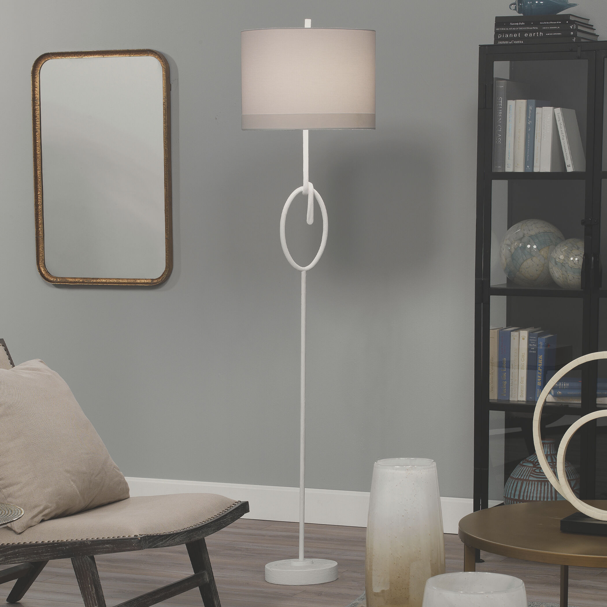 Knot 71 inch 150.00 watt White Gesso Floor Lamp Portable Light