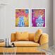 Florals Collection Blue Framed Art