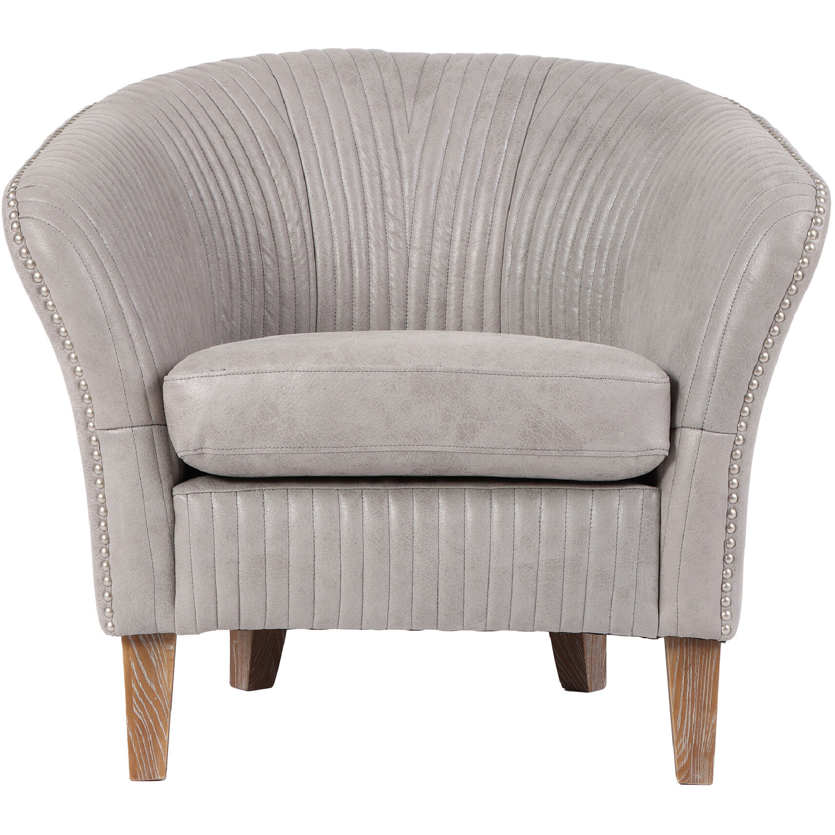 Carina Grey and Natural Accent Chair