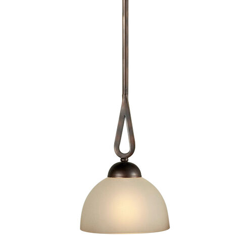 Signature 1 Light 8 inch Antique Bronze Mini Pendant Ceiling Light