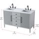 Blakely 54 X 34 inch Grey Bathroom Vanity Cabinet