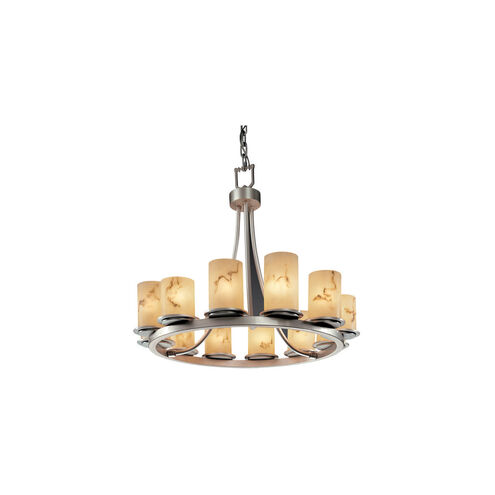 LumenAria LED 28 inch Dark Bronze Chandelier Ceiling Light in Cylinder with Flat Rim, 8400 Lm LED, Dakota