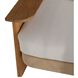 Halston Pearl Boucle and Natural Teak with Khaki Outdoor Sofa