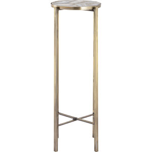 Watkins 24 X 9 inch Antique Brass and Gray Agate Accent Table