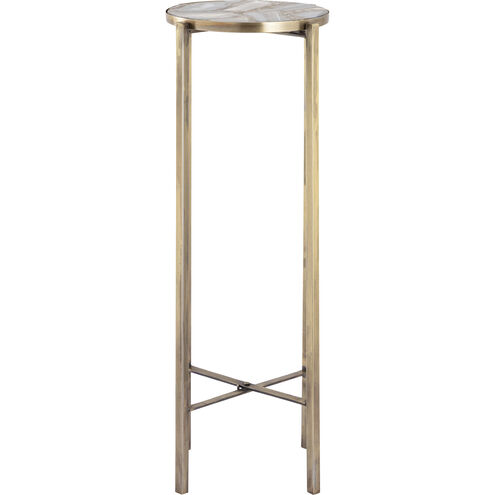 Watkins 24 X 9 inch Antique Brass and Gray Agate Accent Table