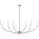 Shannon 6 Light 62 inch Brushed Nickel Chandelier Ceiling Light