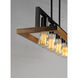 Black Forest 4 Light 29.5 inch Black and Ashbury Linear Pendant Ceiling Light