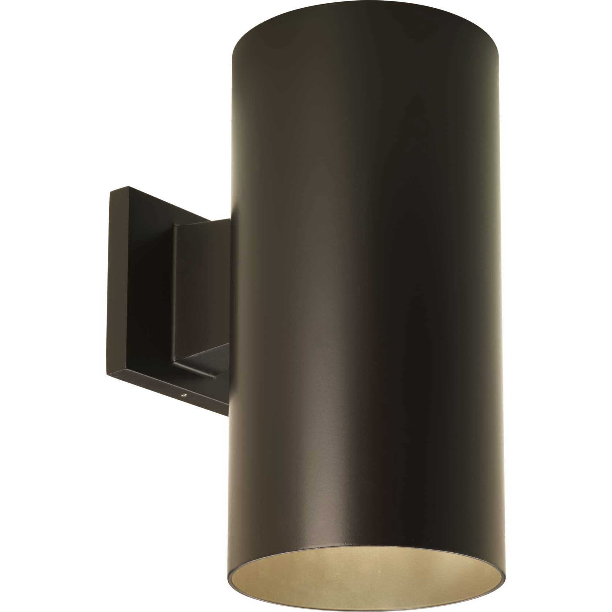 Cylinder Outdoor Wall Cylinder in Antique Bronze, Standard Lamping