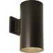 Cylinder Outdoor Wall Cylinder in Antique Bronze, Standard Lamping