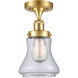 Bellmont 1 Light 6.5 inch Satin Gold Semi-Flush Mount Ceiling Light