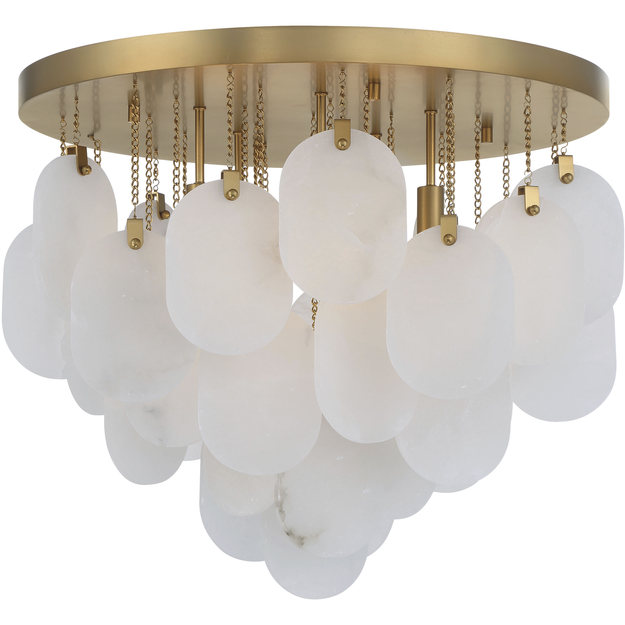 Velisse 5 Light 23.75 inch Legacy Brass Flush Mount Ceiling Light