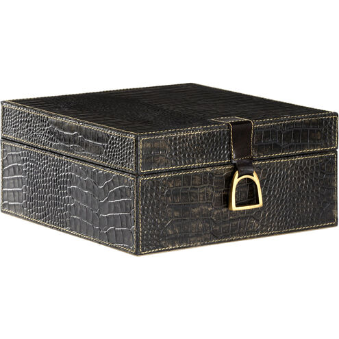 Wildwood 10 inch Black Crocodile Box