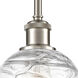 Ballston Small Deco Swirl 1 Light 6 inch Brushed Satin Nickel Pendant Ceiling Light, Ballston