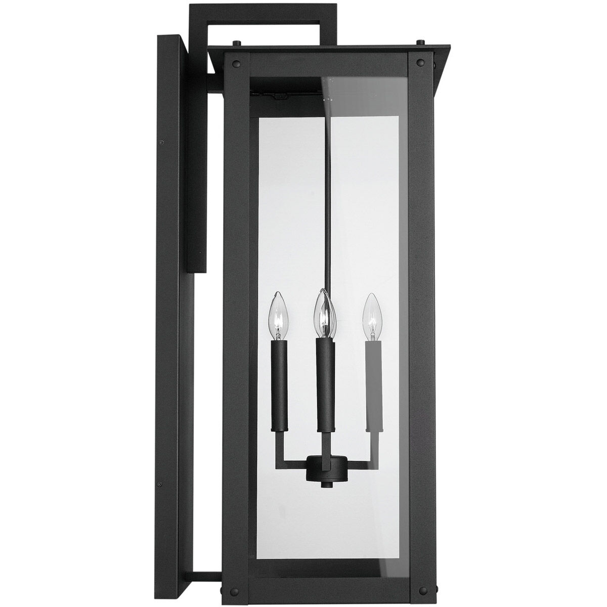 Hunt 4 Light 36 inch Black Outdoor Wall Mount in Incandescent