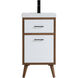 Boise 18 X 18 X 33 inch Matte White and Black Vanity Sink Set