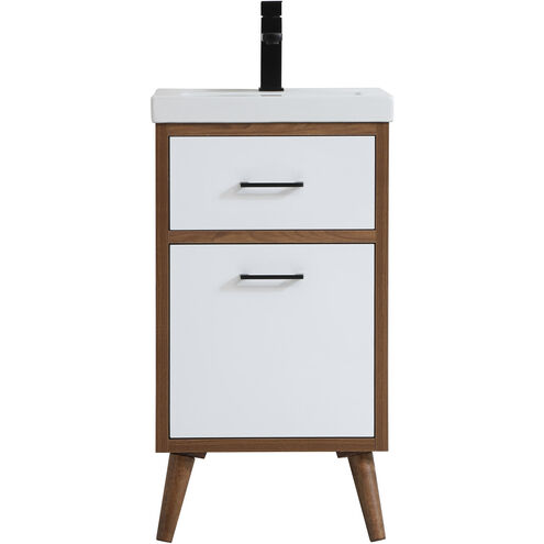 Boise 18 X 18 X 33 inch Matte White and Black Vanity Sink Set