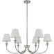 Yep Cambria 6 Light 33.25 inch Polished Nickel Chandelier Ceiling Light