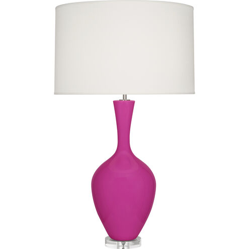 Audrey 33.5 inch 150.00 watt Razzle Rose Glaze Table Lamp Portable Light