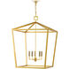 Denison 5 Light 32 inch Contemporary Gold Leaf Lantern Pendant Ceiling Light, Grande