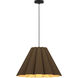 Lora 1 Light 22.8 inch Black Pendant Ceiling Light in Ebony/Ash, 23 in, WEP Collection