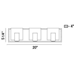 Canmore LED 20 inch Black Vanity Light Wall Light