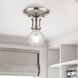 Lansdale 1 Light 5 inch Brushed Nickel Single Flush Mount Ceiling Light, Single