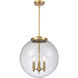 Franklin Restoration Beacon 3 Light 16 inch Satin Gold Statement Pendant Ceiling Light in Incandescent, Seedy