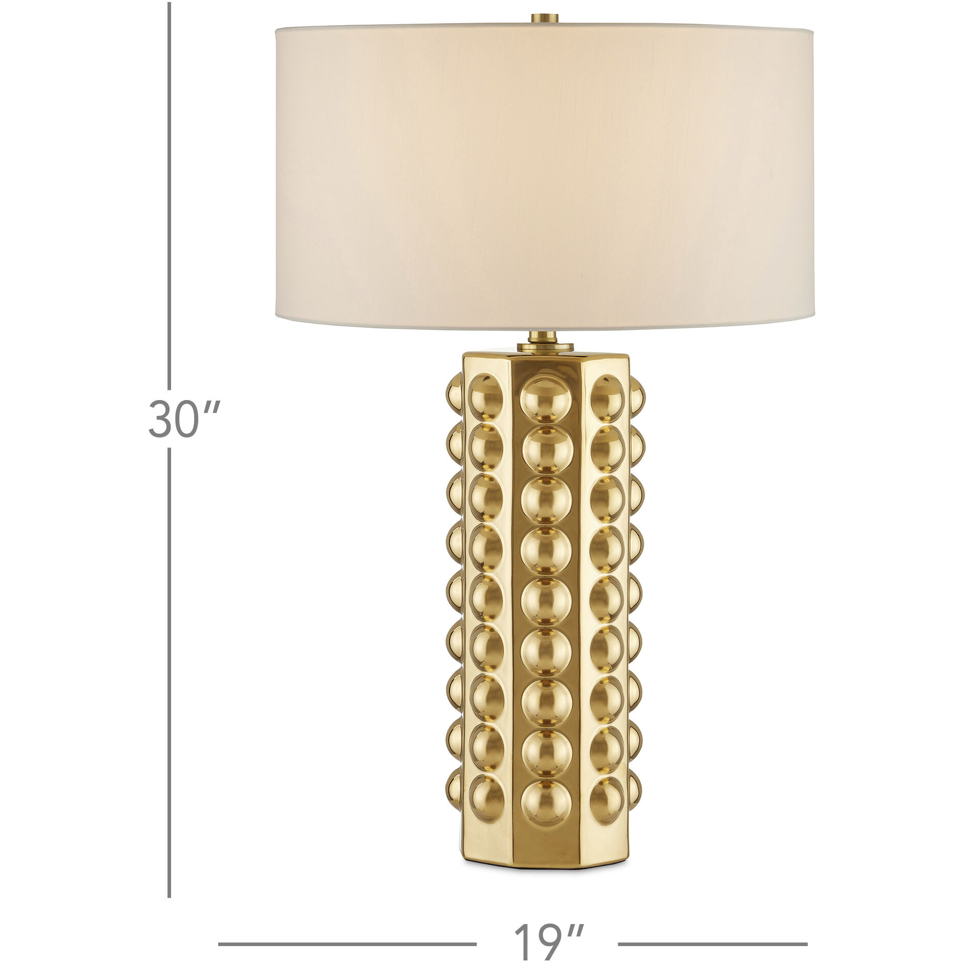 Cassandra 30 inch 150 watt Gold Table Lamp Portable Light