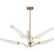 Osorio 46.13 inch Matte White and Vintage Brass Chandelier Ceiling Light