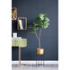 Potted Fiddle Leaf Tree Napoleon Bronze with Distressed Gold Leaf Faux Fiddle Leaf Tree