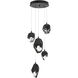 Chrysalis 5 Light 15.7 inch Black Pendant Ceiling Light in Black Crystal
